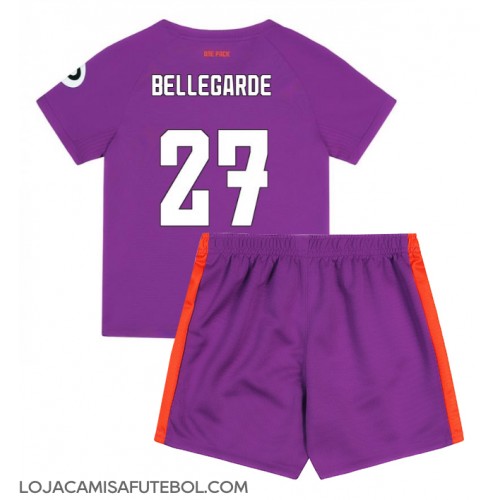 Camisa de Futebol Wolves Jean-Ricner Bellegarde #27 Equipamento Alternativo Infantil 2024-25 Manga Curta (+ Calças curtas)